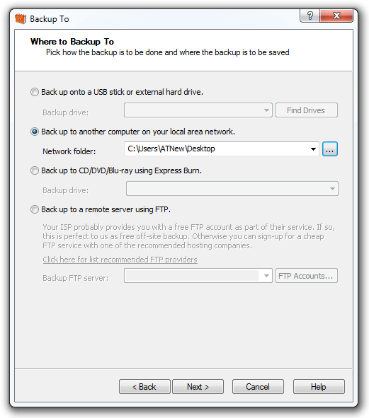 Backup To Backup To