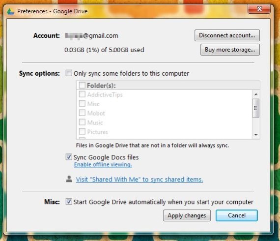 Tùy chọn Google Drive dành cho Windows