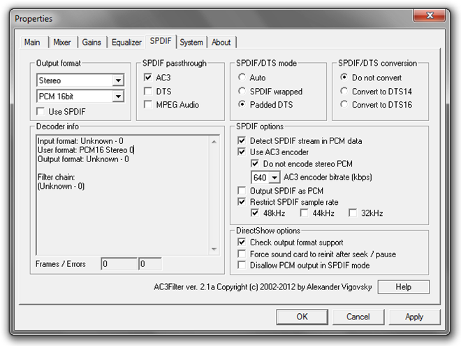 ac3 filter tools