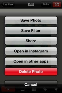 Snapster Photo Options