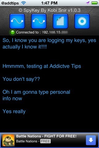 SpyKey iOS App SpyKey iOS App