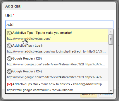 add dial add dial