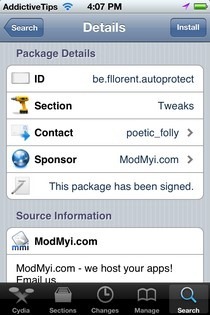 AutoProtect Cydia AutoProtect Cydia