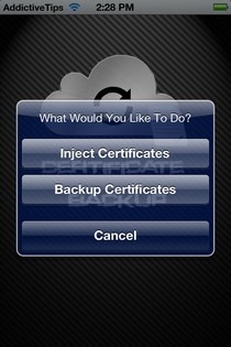Certificate Backup Home Certificate Backup Home