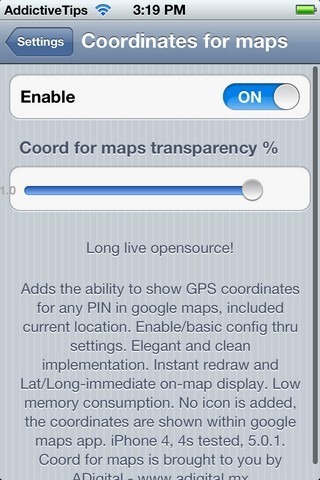 View GPS Coordinates Any Location In iPhone Maps