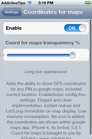 View GPS Coordinates For Any Location In Stock iPhone Maps App [Cydia]