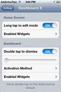Dashboard X Settings Dashboard X Settings