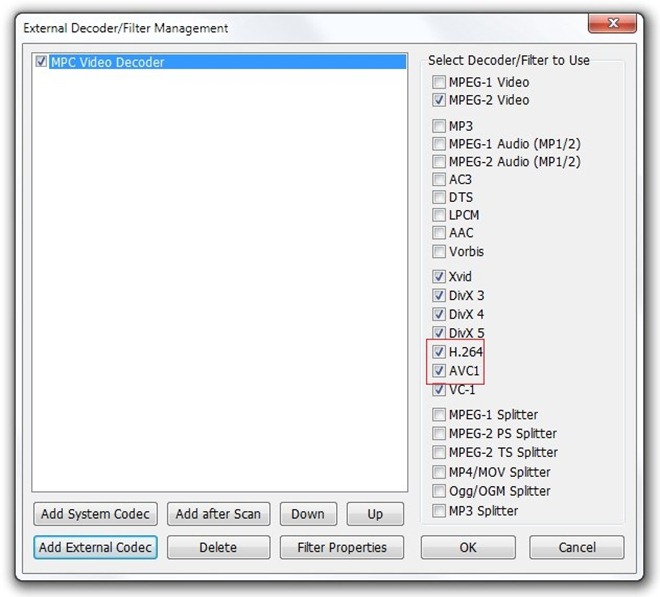 External DecoderFilter Management External DecoderFilter Management