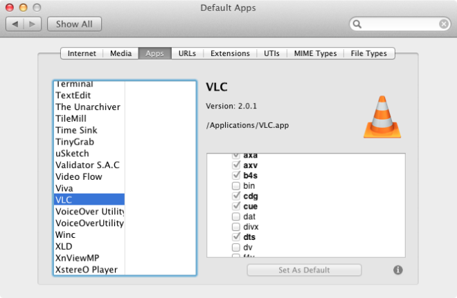 how to change the default app mac