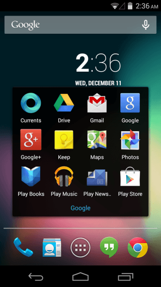 Stock Android Launcher Home