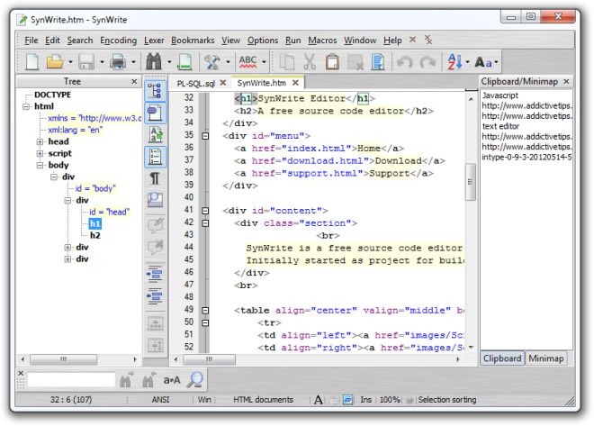 SynWrite Windows SynWrite Windows