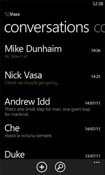 Viber WP7 Conversations Viber WP7 Conversations