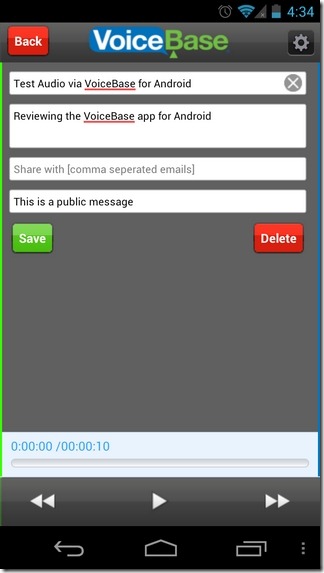 VoiceBase-Android-My-Recording