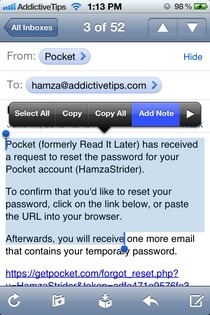 AddNote For Action Menu AddNote For Action Menu