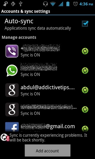 Enable Android Auto Sync Only On Power And Or WiFi Connection