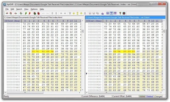 online binary file compare