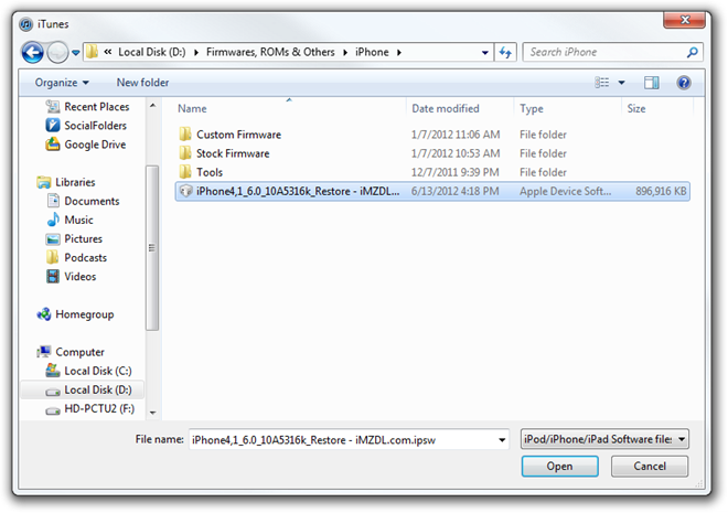 Browse For Firmware Browse For Firmware