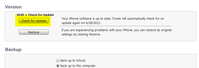 Check For Update Check For Update