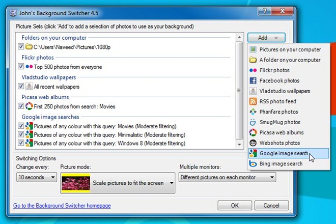 John's Background Switcher
