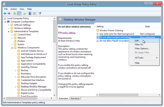 How To Disable Windows Explorer Animations For All Users In Windows 8