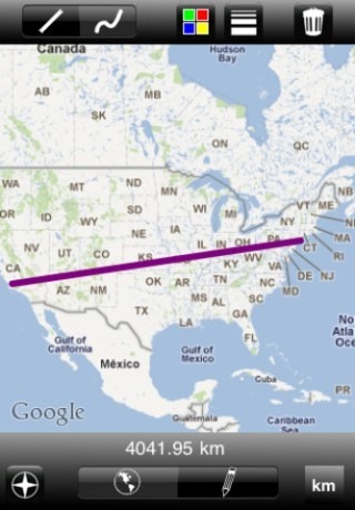 Map Ruler Touch for iPhone Line Measure Map Ruler Touch for iPhone Line Measure
