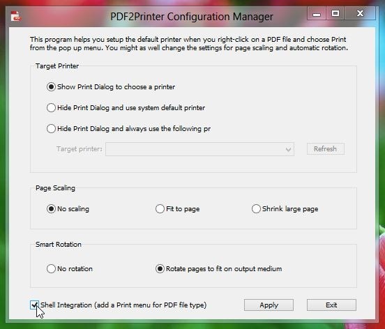 PDF2Printer Configuration Manager PDF2Printer Configuration Manager