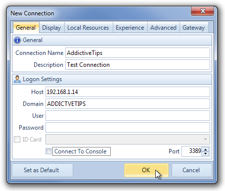RDO - New Connection RDO - New Connection