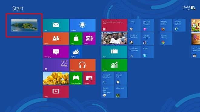 windows 8 desktop mode start menu