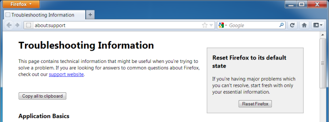 Troubleshooting Information Mozilla Firefox 13 Troubleshooting Information Mozilla Firefox 13