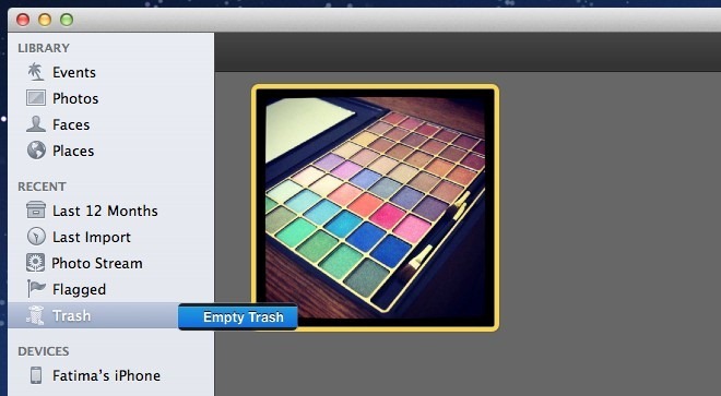 iPhoto empty Trash iPhoto empty Trash