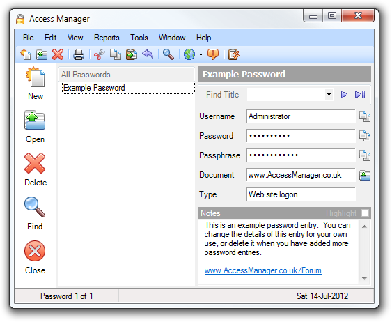Access Manager example Access Manager example