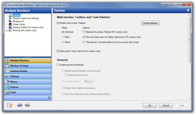 Actual Multiple Monitors - Free version (personal use only) Actual Multiple Monitors - Free version (personal use only)