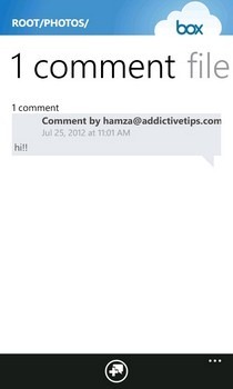 Box WP7 Comment Box WP7 Comment
