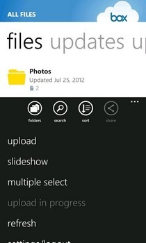 Box WP7 Options Box WP7 Options