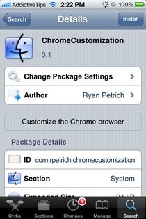 ChromeCustomization Cydia ChromeCustomization Cydia