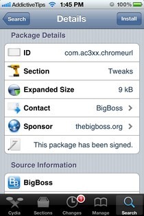 ChromeURL Cydia ChromeURL Cydia