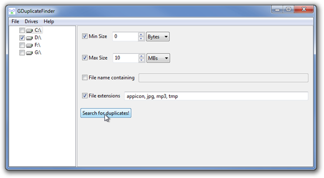 GDuplicateFinder main GDuplicateFinder main