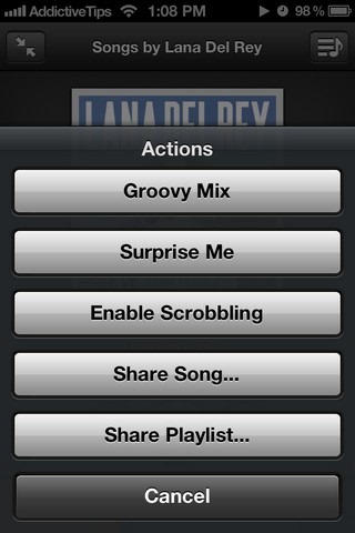 Groove 2 Player Options