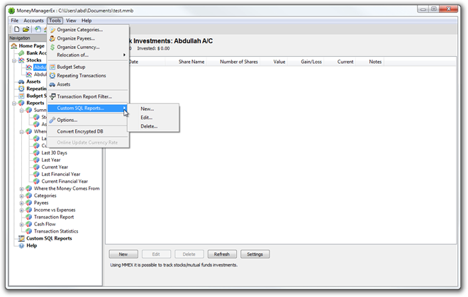 MoneyManagerEx Tools MoneyManagerEx Tools
