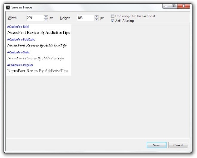 NexusFont_Save as Image NexusFont_Save as Image