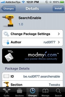 SearchEnable Cydia SearchEnable Cydia