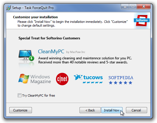 Setup - Task ForceQuit Pro