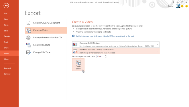 Welcome to PowerPoint.pptx - Microsoft PowerPoint Preview - Export Video Welcome to PowerPoint.pptx - Microsoft PowerPoint Preview - Export Video