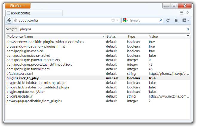 aboutconfig - Mozilla Firefox aboutconfig - Mozilla Firefox