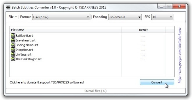 Batch Subtitles Converter Batch Subtitles Converter
