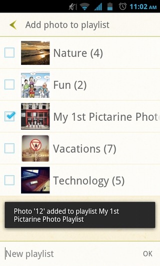 Pictarine-Android-Playlists