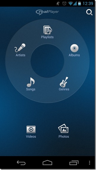 RealPlayer-Android-Home RealPlayer-Android-Home