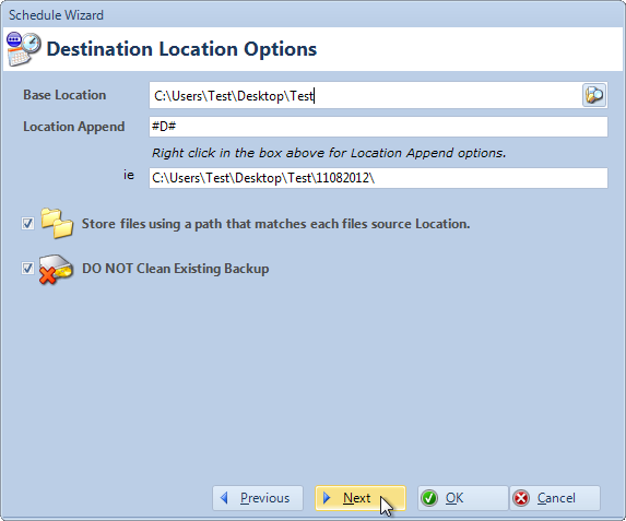 Schedule Wizard - Location Schedule Wizard - Location