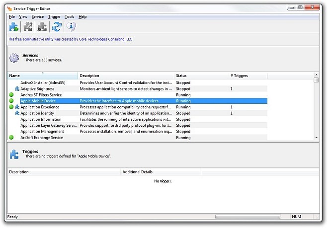 Service Trigger Editor Service Trigger Editor