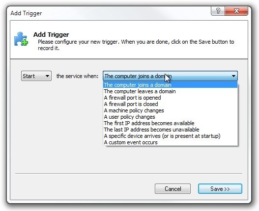 Service Trigger Editor_Add Trigger Service Trigger Editor_Add Trigger